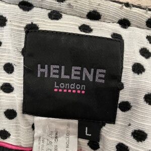 HELENE LONDON BLACK AND WHITE POKA DOT JACKET